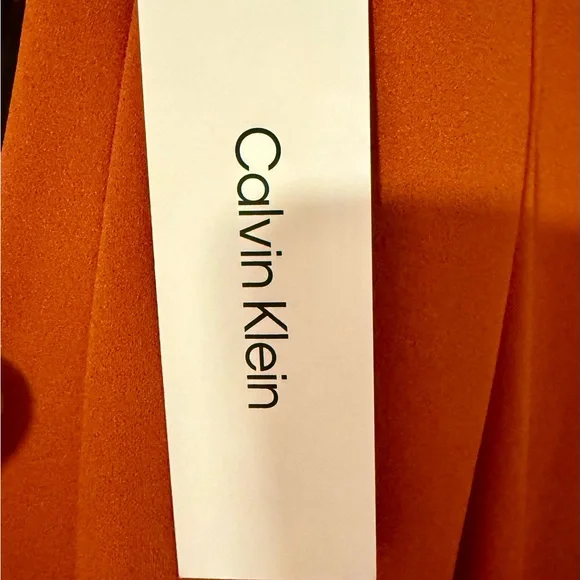 Calvin Klein Elegant Orange Women's Dress - Picture 4 of 5